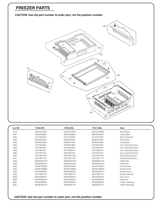 Freezer parts
