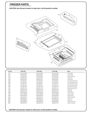 Freezer parts