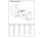 Kenmore Elite 79573165611 ice maker/ice bin parts diagram