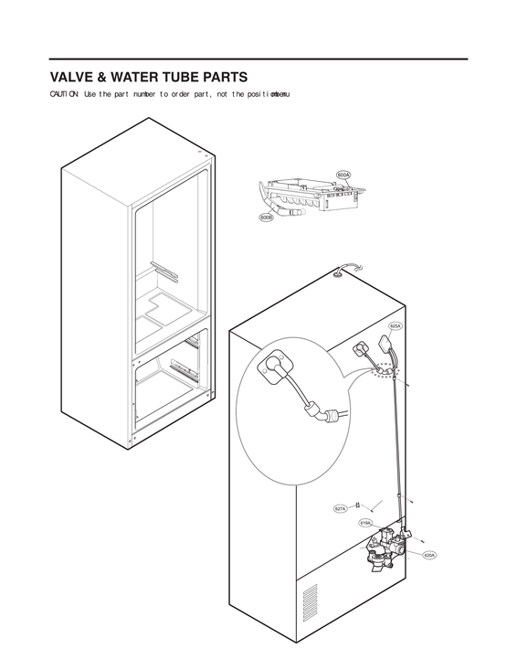 Valve/water tube parts