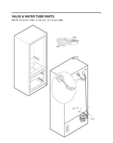 Valve/water tube parts