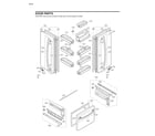 Kenmore 79577316601 door parts diagram