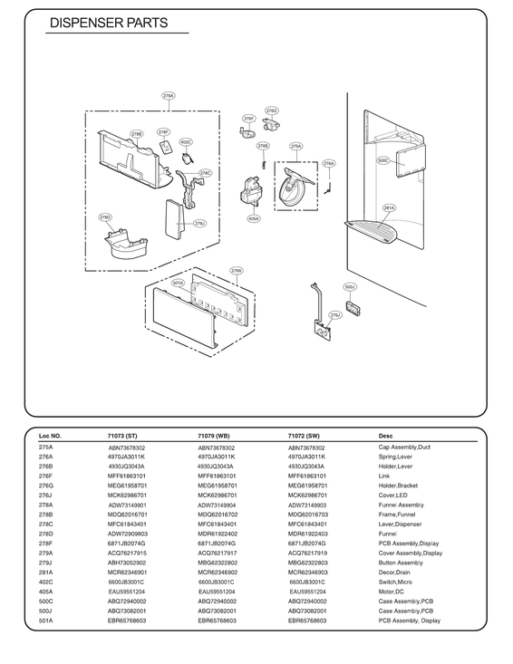 Dispenser parts