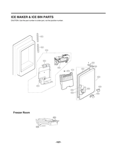 Ice maker/ice bin parts