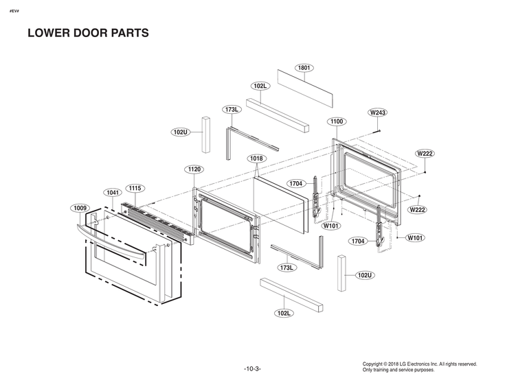 Lower door parts