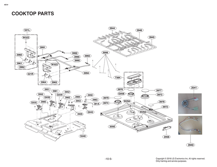 Cooktop parts