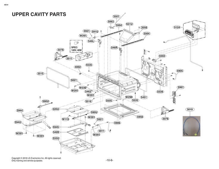 Upper cavity parts