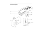 LG WM3460CV/00 dispenser assembly diagram