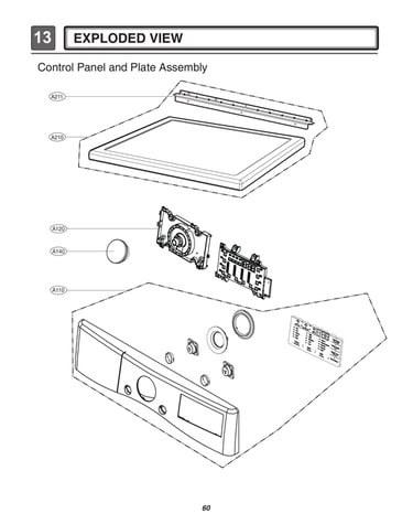 Control panel/plate assy