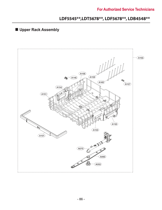 Upper rack assy