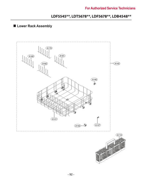 Lower rack assy