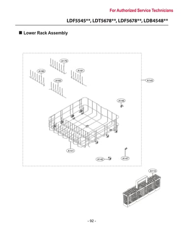 Lower rack assy
