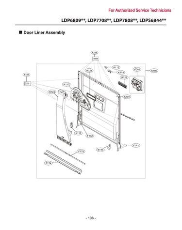 Door liner assy