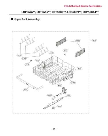 Upper rack assy