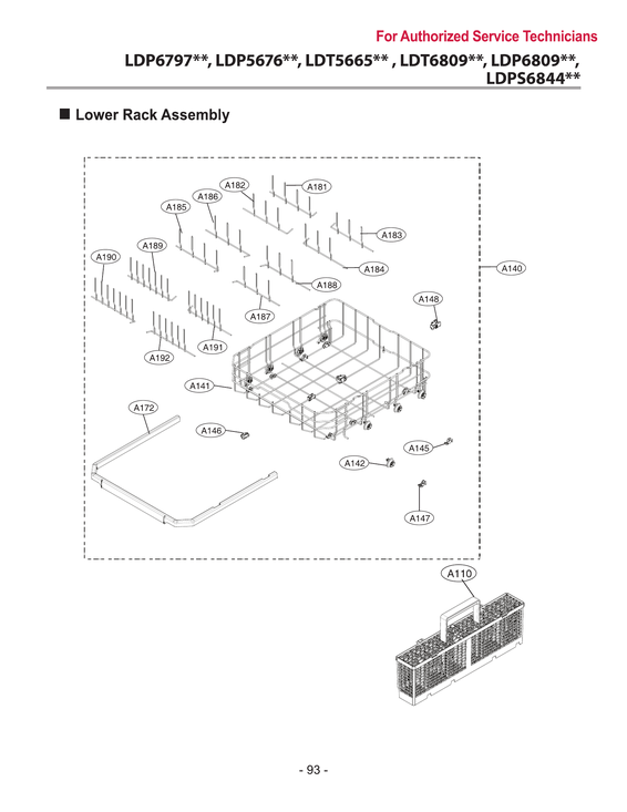 Lower rack assy