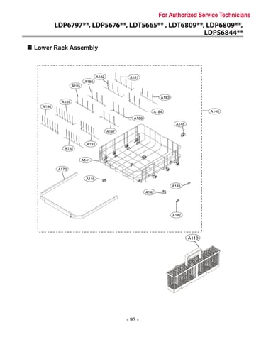 Lower rack assy