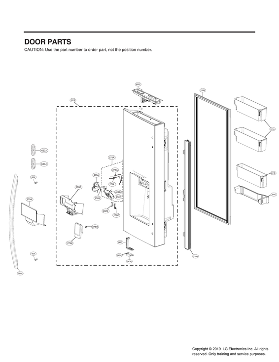 Refrigerator door parts