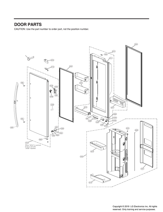 Refrigerator door parts