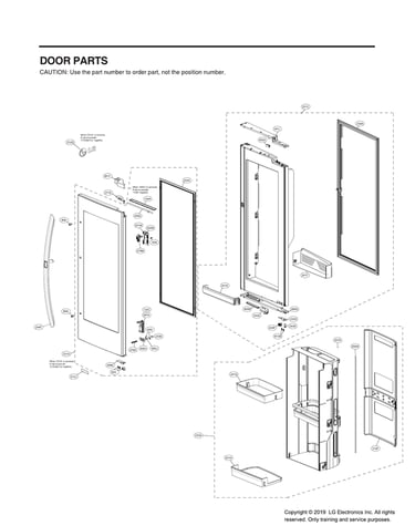 Refrigerator door parts