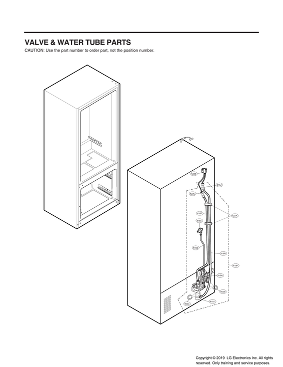 Valve/water tube parts