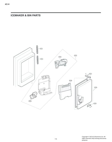 Icemaker/bin parts