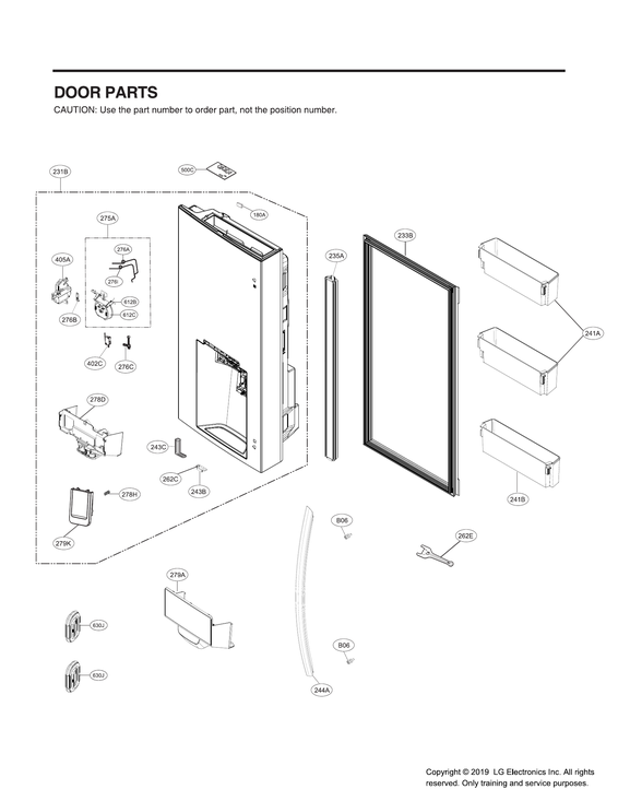 Refrigerator door parts
