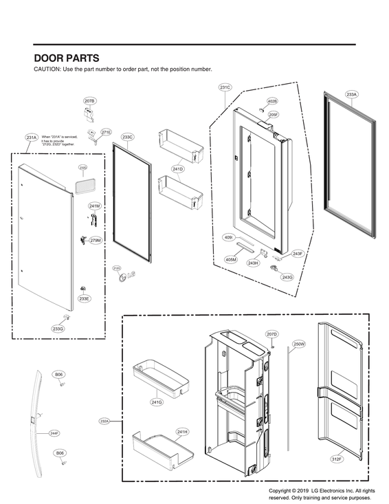 Refrigerator door parts