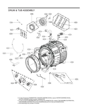 Drum/tub assy