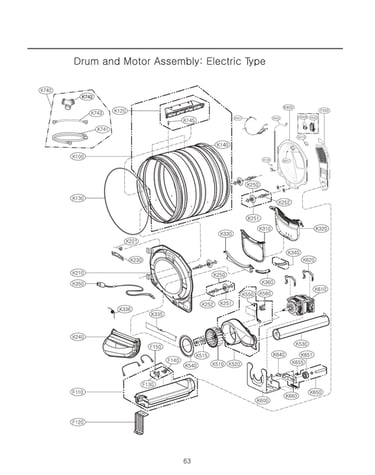 Drum/motor assy: electric type