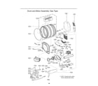 LG DLG3401W/00 drum/motor assy: gas type diagram