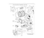 LG DLGX3901B/00 drum/motor assy: gas type diagram