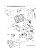 Drum/motor assy: gas type