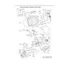 LG DLGX7801VE/00 drum/motor assy: gas type diagram