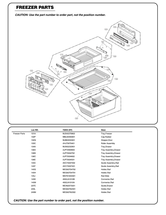 Freezer parts