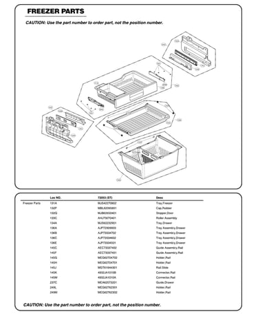 Freezer parts