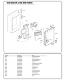 Ice maker/ice bin parts