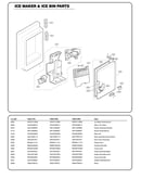 Ice maker/ice bin parts