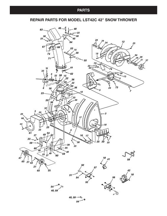 AUGER HOUSING/IMPELLER/CHUTE