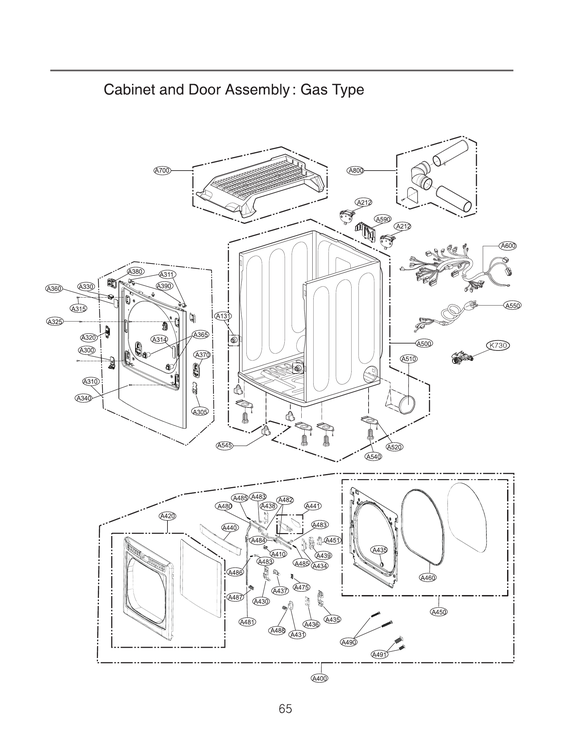 Cabinet/door: gas type