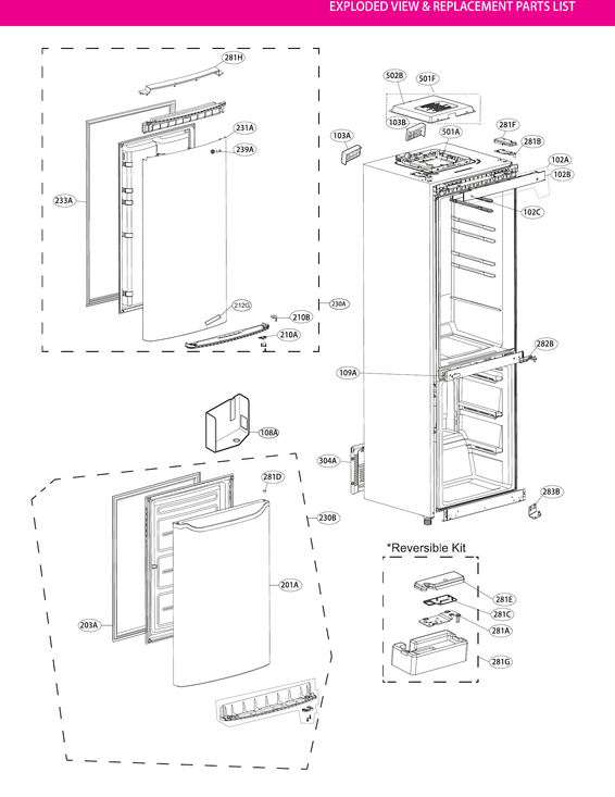 Case/door parts