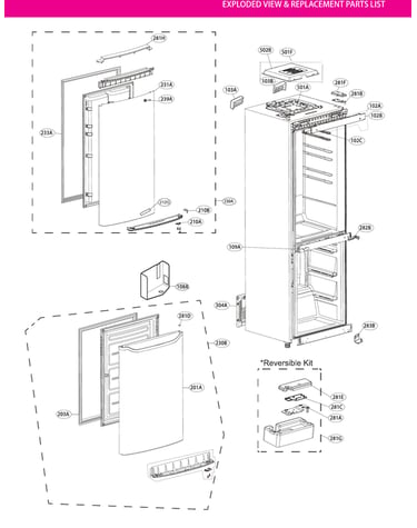 Case/door parts