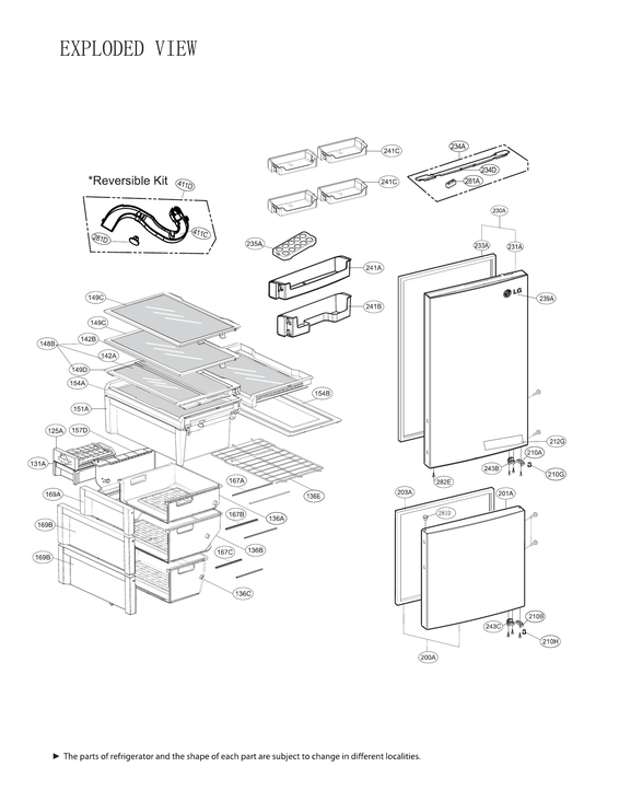 Shelves/drawers/doors