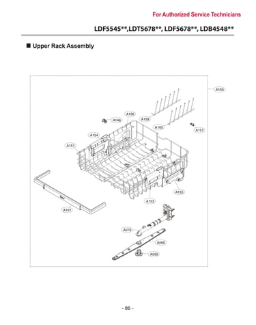 Upper rack assy
