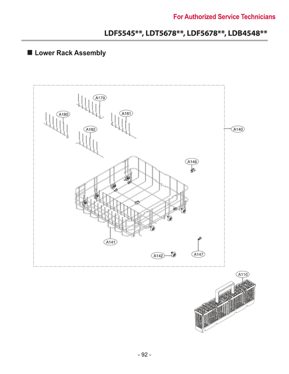 Lower rack assy