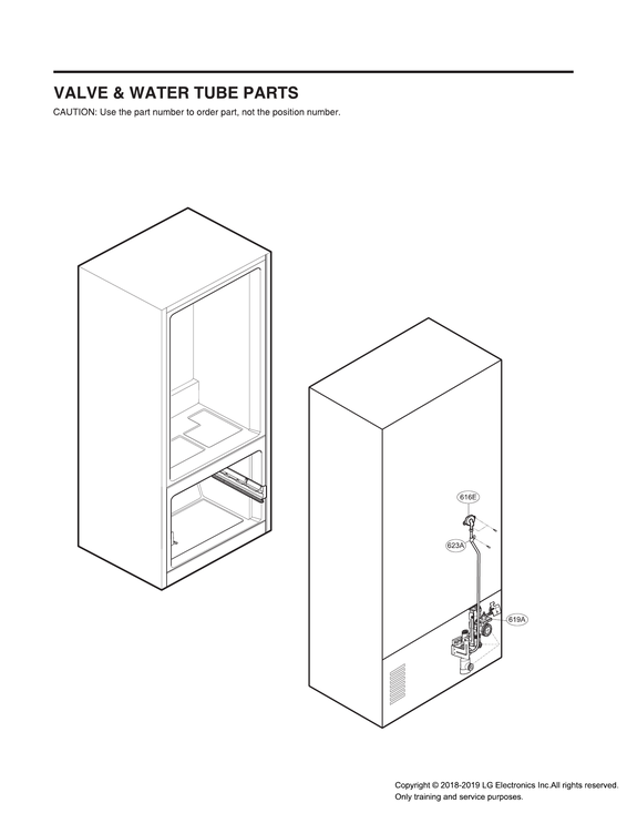 Valve/water tube parts