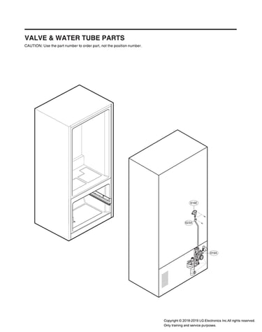 Valve/water tube parts