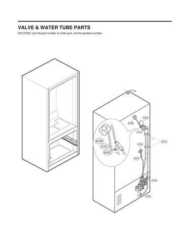 Valve/water tube parts