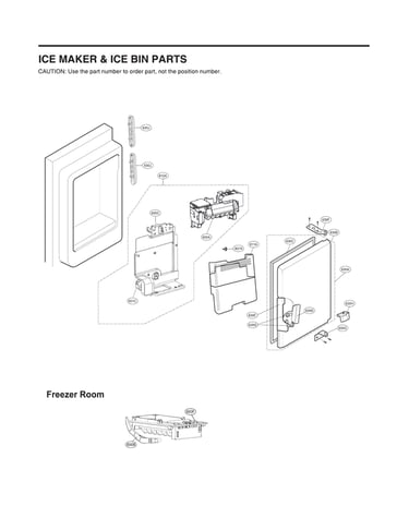 Ice maker/ice bin parts