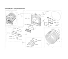 Samsung DV22N6850HX/A2-00 drum/inner parts assy diagram