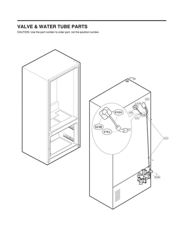 Valve/water tube parts